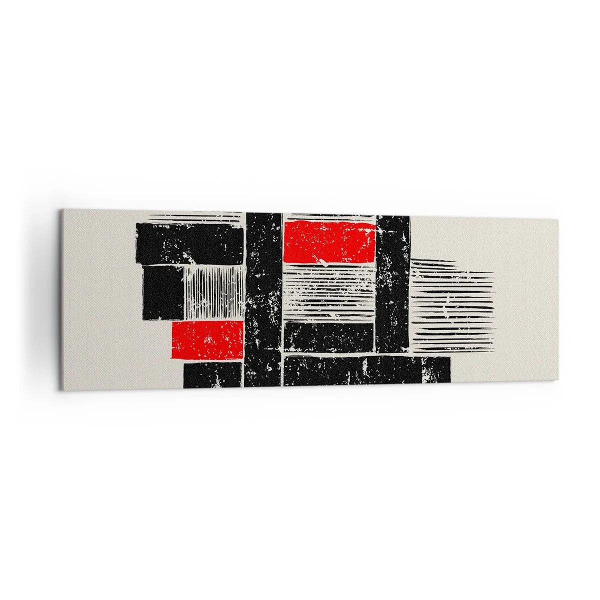 Canvas picture - Red and Black - 160x50 cm