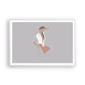 Poster in white frmae - Outline of Charm - 100x70 cm