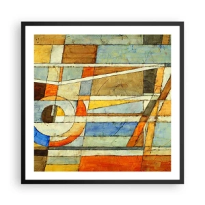 Poster in black frame - Cubism on a Construction Site - 60x60 cm