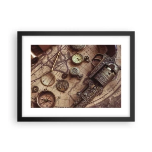Poster in black frame - Adventure Calls - 40x30 cm