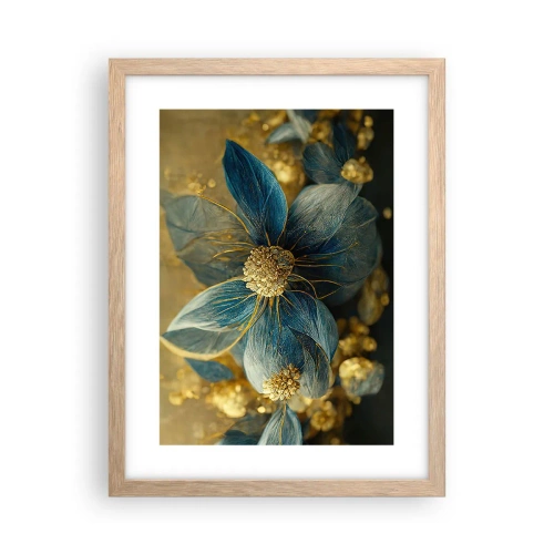 Poster in light oak frame - Blossoming in Gold - 30x40 cm