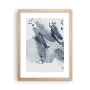 Poster in light oak frame - Study in Nature of Water - 30x40 cm