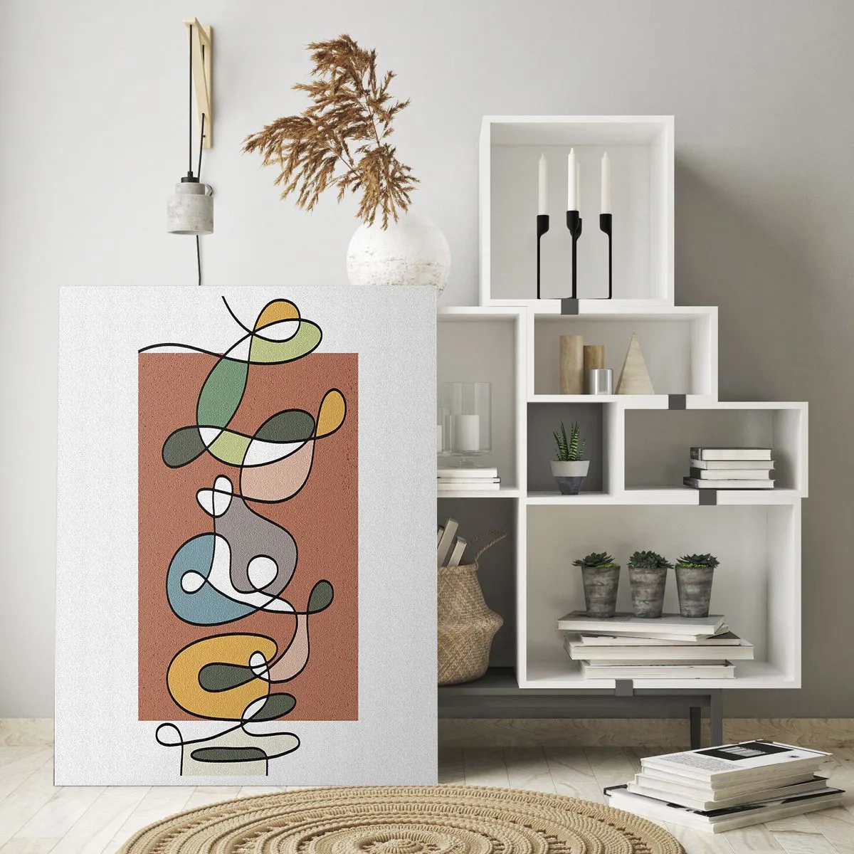 Glass picture - Abstract: Colourful Dance - 70x100 cm