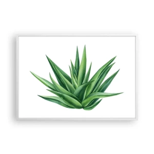 Poster in white frmae - Green - Power - Life - 100x70 cm