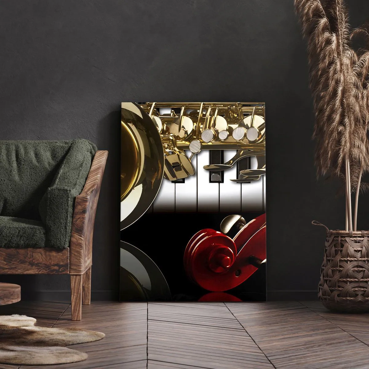 Canvas picture - Tin, Wood and Ivory - 45x80 cm