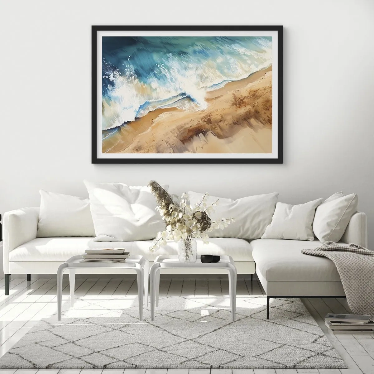 Poster in black frame - Returning Wave - 91x61 cm