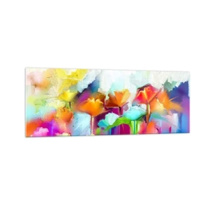 Glass picture - Rainbow Has Bloomed - 140x50 cm