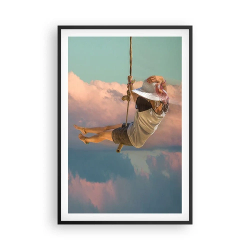 Poster in black frame - Fun in the Clouds - 61x91 cm