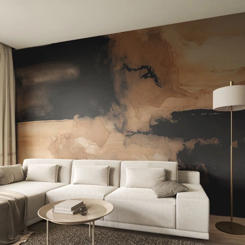 Photo Wallpaper Premium Canvas - Intriguing Abstract - Abstraction, Smoke, Minimalistic - 300x210 cm