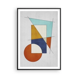 Poster in black frame - Abstract: Modernist Fun - 70x100 cm