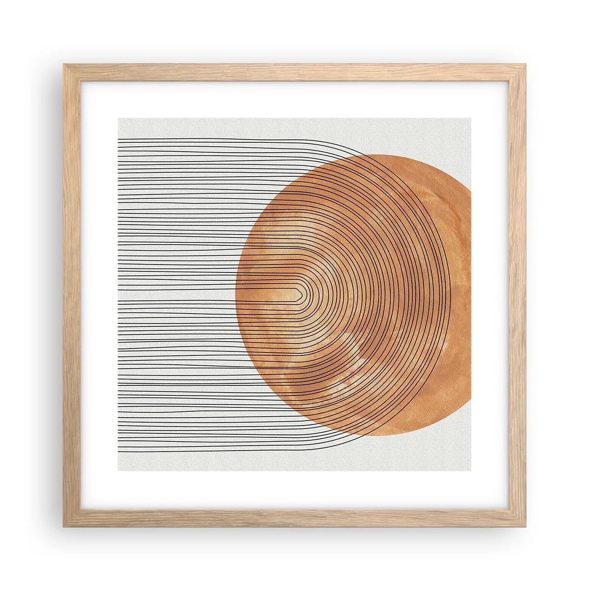 Poster in light oak frame - Sunny Composition - 40x40 cm