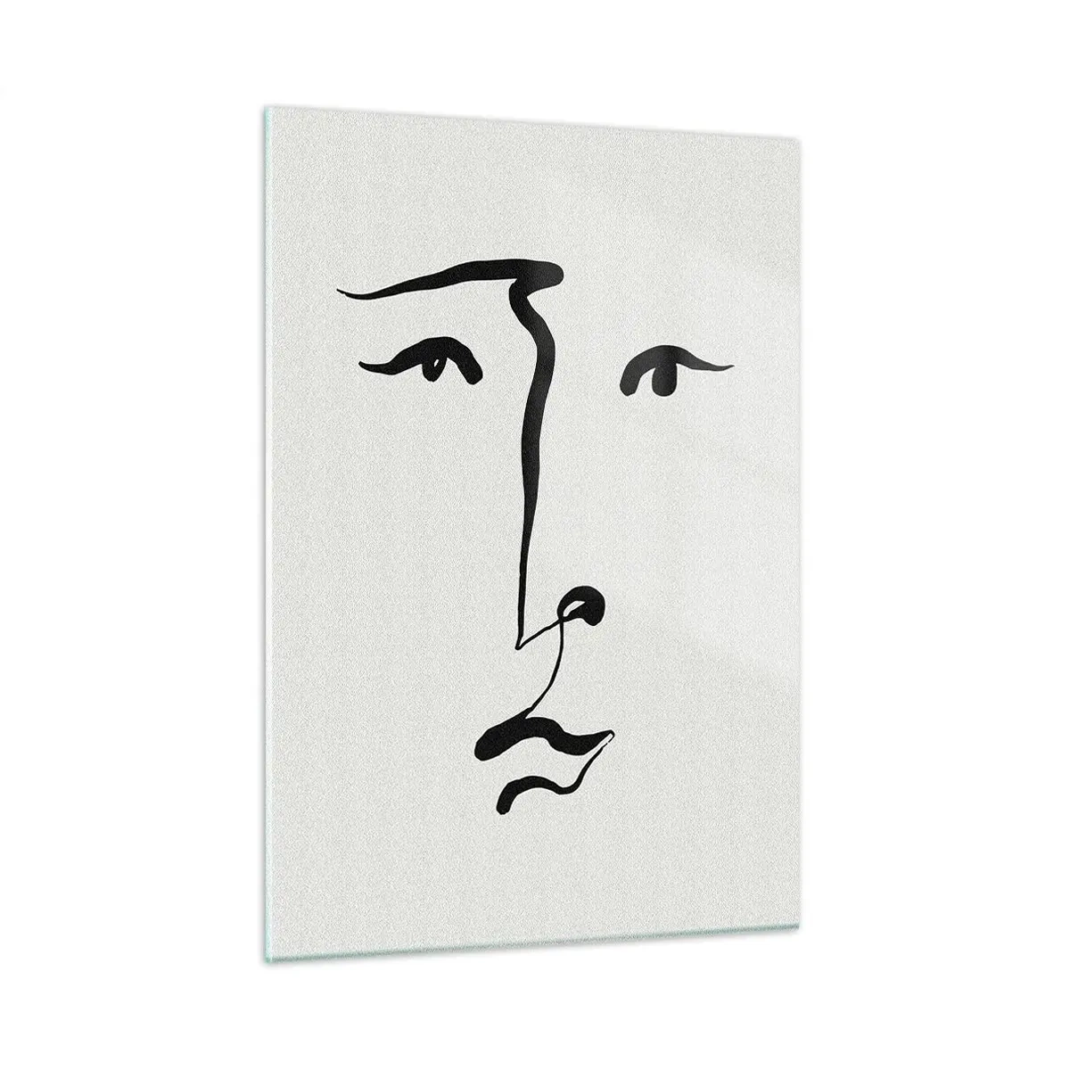 Glass picture - Portrait with One Stroke - 50x70 cm