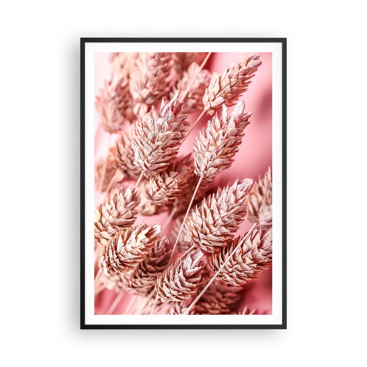 Poster in black frame - Flowery Cascade in Pink - 70x100 cm
