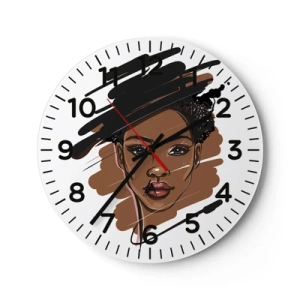 Wall clock - Clock on glass - Sweet Like Chocolate - 30x30 cm