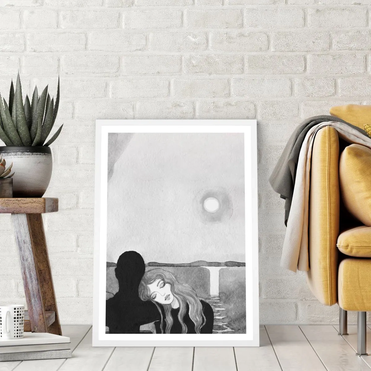 Poster in white frmae - Always a Secret - 61x91 cm