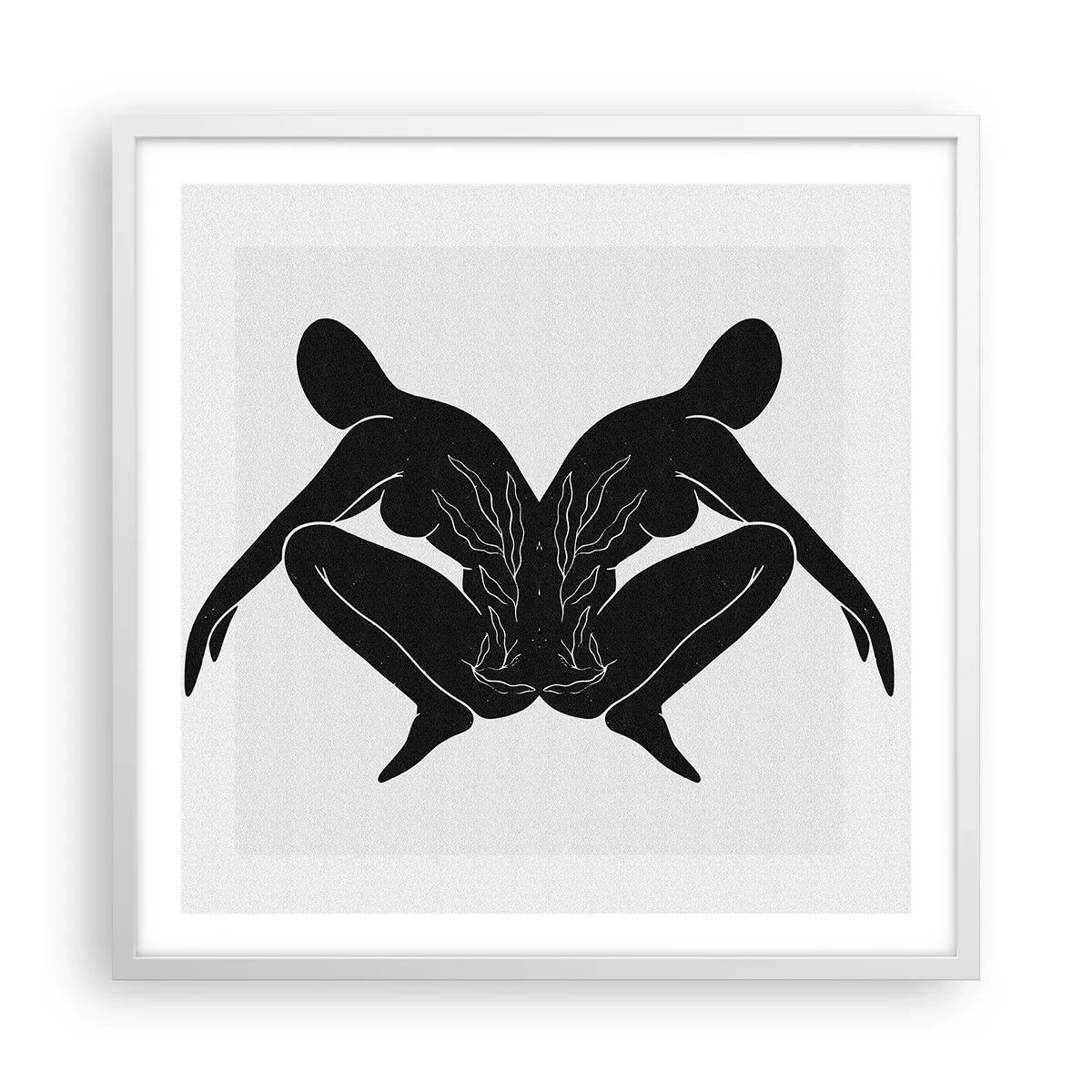 Poster in white frmae - Mutual Soul - 60x60 cm