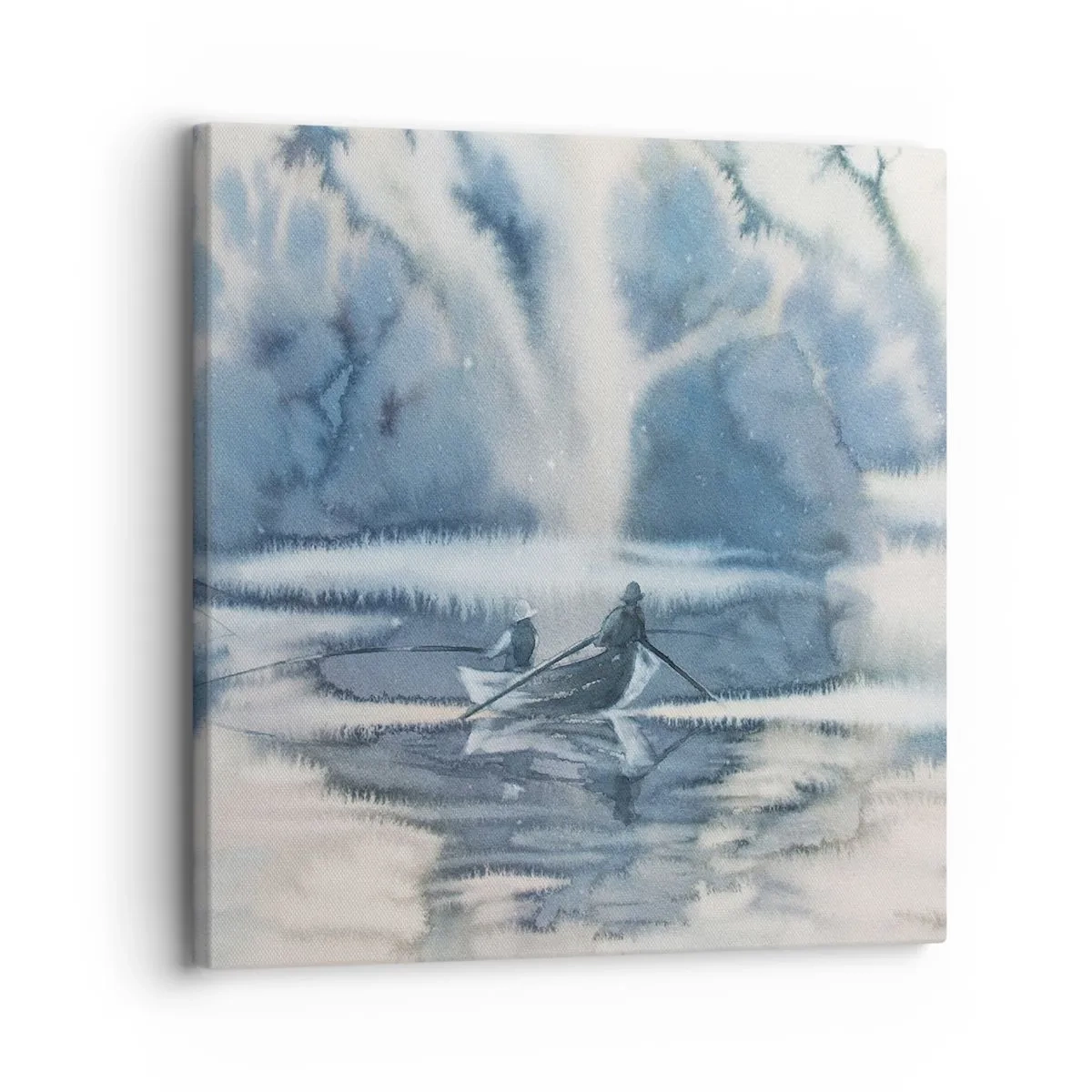 Canvas picture - Fishermen in Their Paradise - 30x30 cm