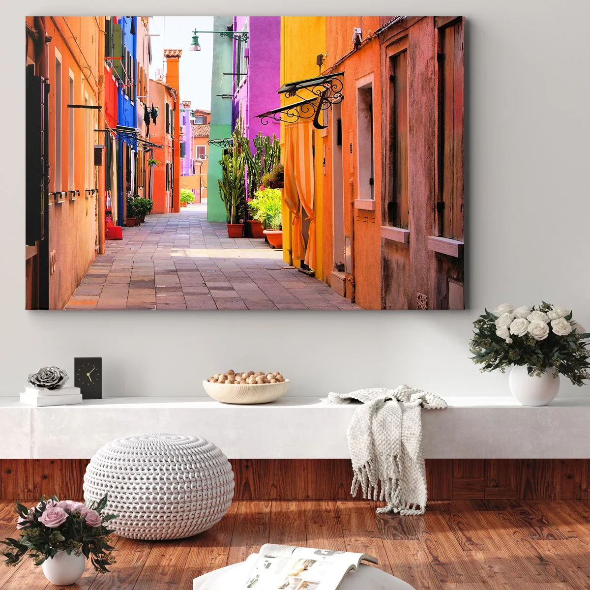 Canvas picture - Rainbow Alley - 100x70 cm