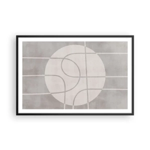 Poster in black frame - Circular and Straight - 91x61 cm