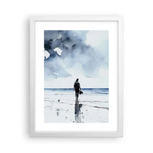 Poster in white frmae - Conversation with the Sea - 30x40 cm