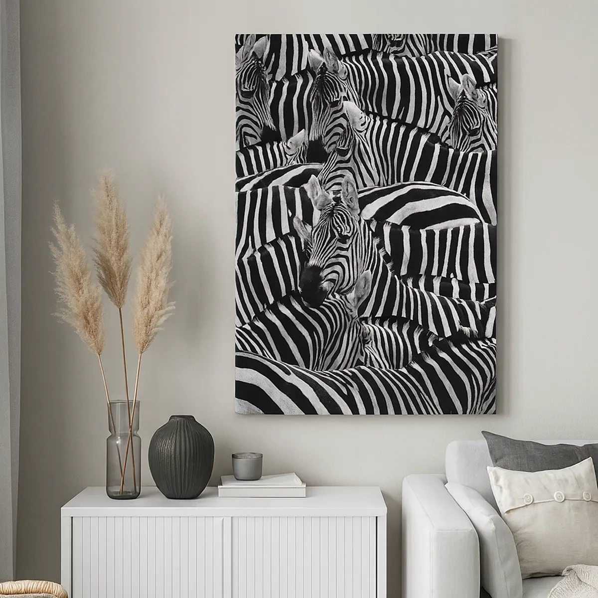 Canvas picture - Striped Group Portrait  - 50x70 cm