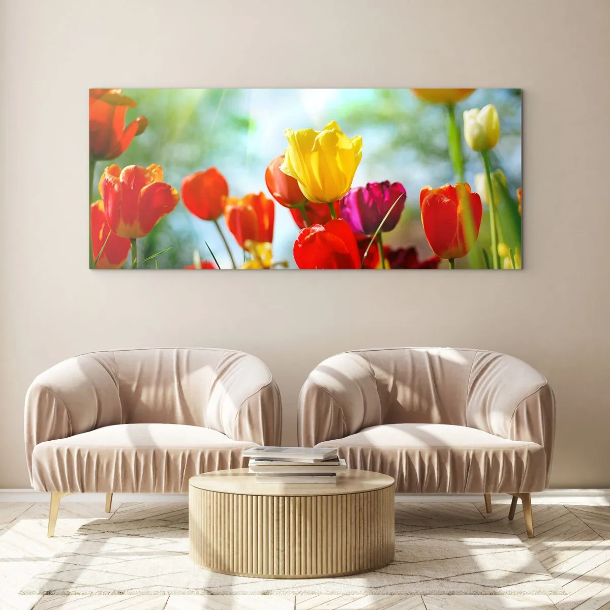 Glass picture - All Colours of the Sun - 140x50 cm