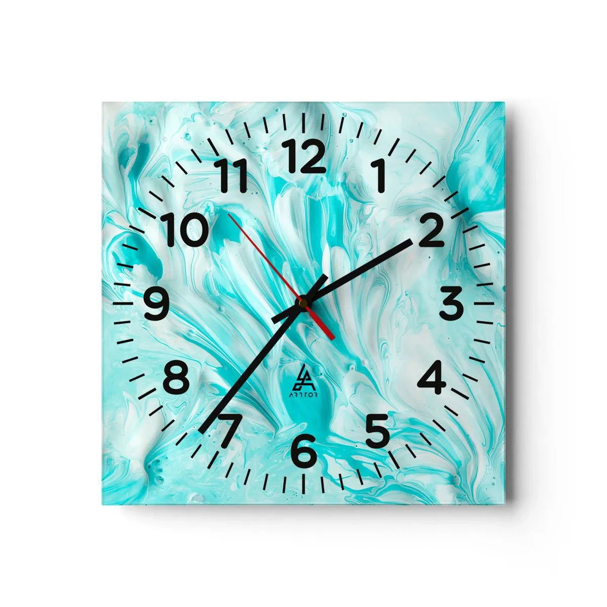 Wall clock - Clock on glass - Together Forever - 40x40 cm