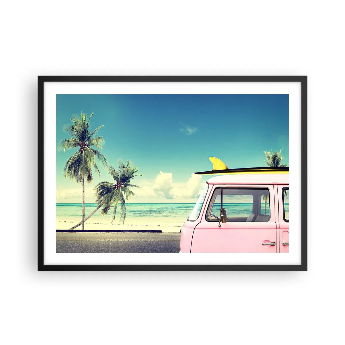 Poster in black frame - Holiday Time - 70x50 cm