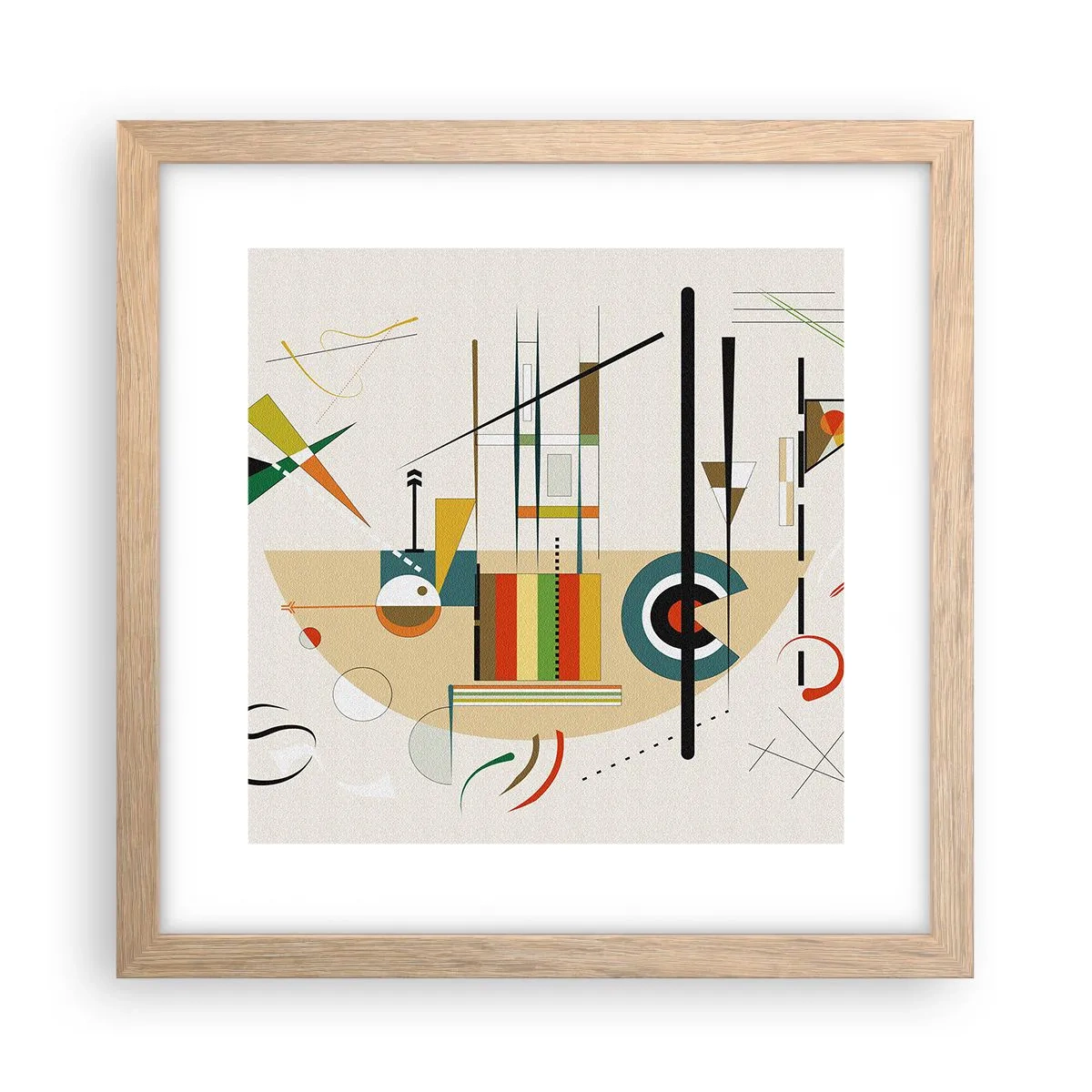 Poster in light oak frame - And the World Laughs - 30x30 cm