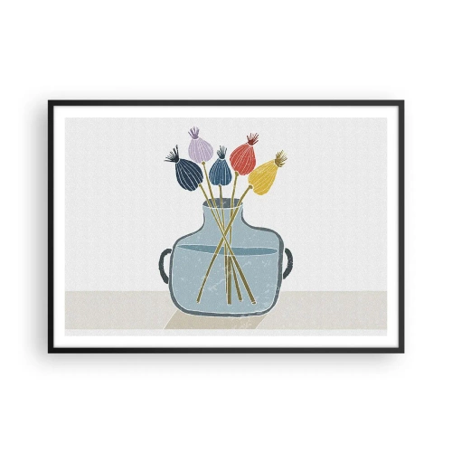 Poster in black frame - As Quiet as Poppies - 100x70 cm