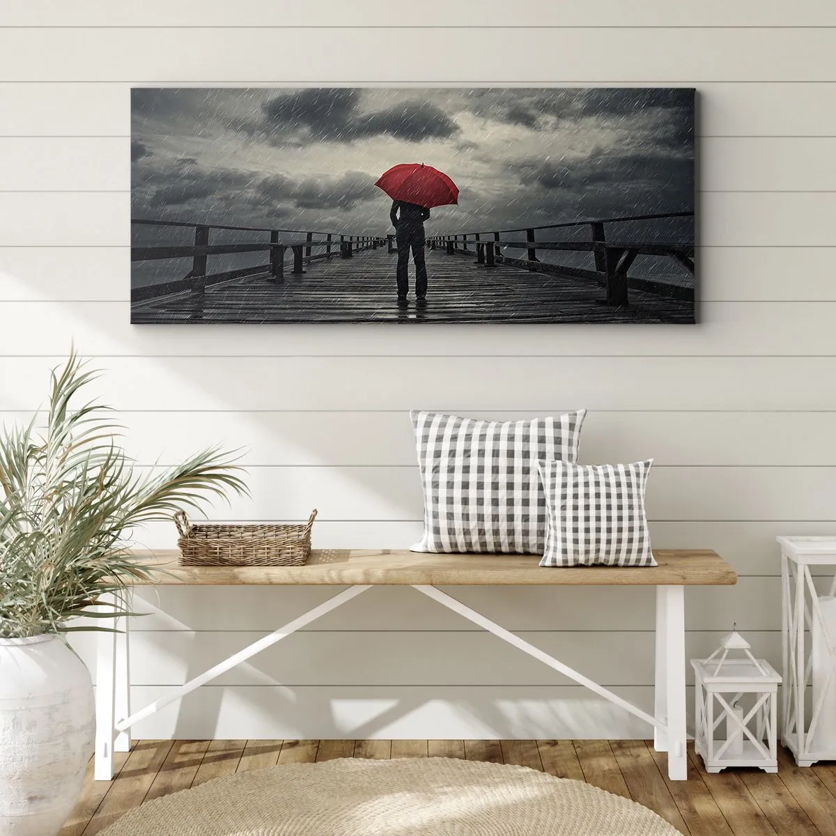 Canvas picture - Don't Mind the Rain - 160x50 cm