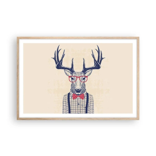 Poster in light oak frame - Fun Extravagance - 91x61 cm