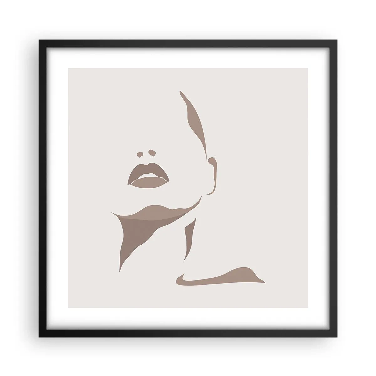 Poster in black frame - Created with Light and Shadow - 50x50 cm