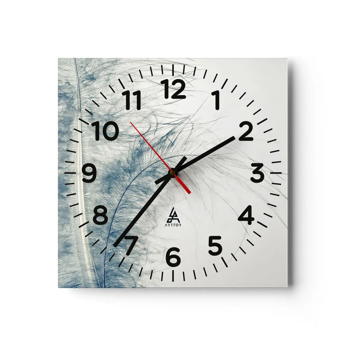 Wall clock - Clock on glass - Whisper of Nature - 40x40 cm