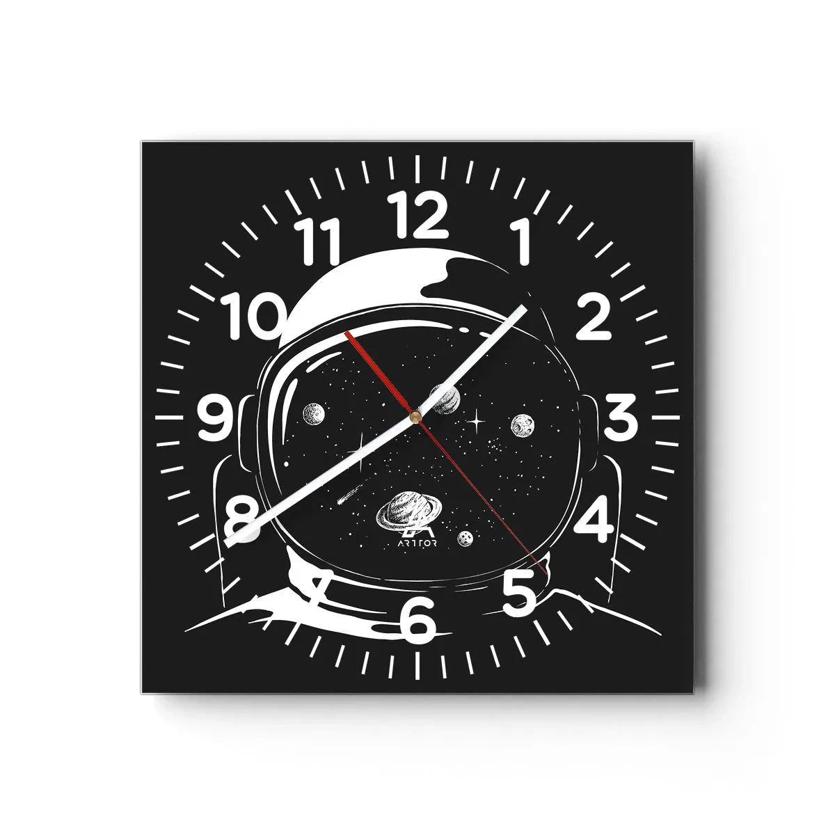 Wall clock - Clock on glass - Quite a View - 30x30 cm