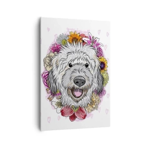 Canvas picture - Puppy Joy - 70x100 cm