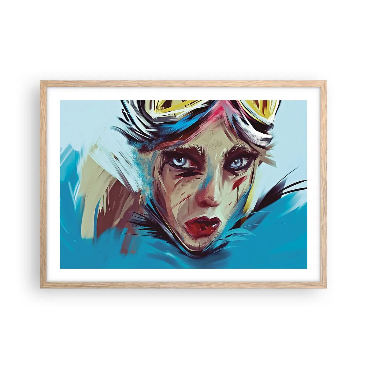 Poster in light oak frame - Road Mistress - 70x50 cm