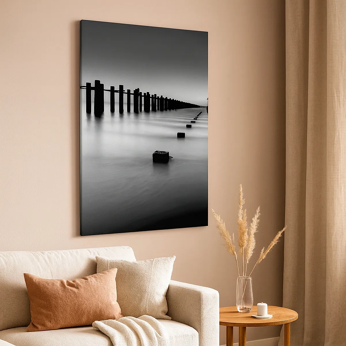 Canvas picture - Grey Distance in a Fog - 50x70 cm