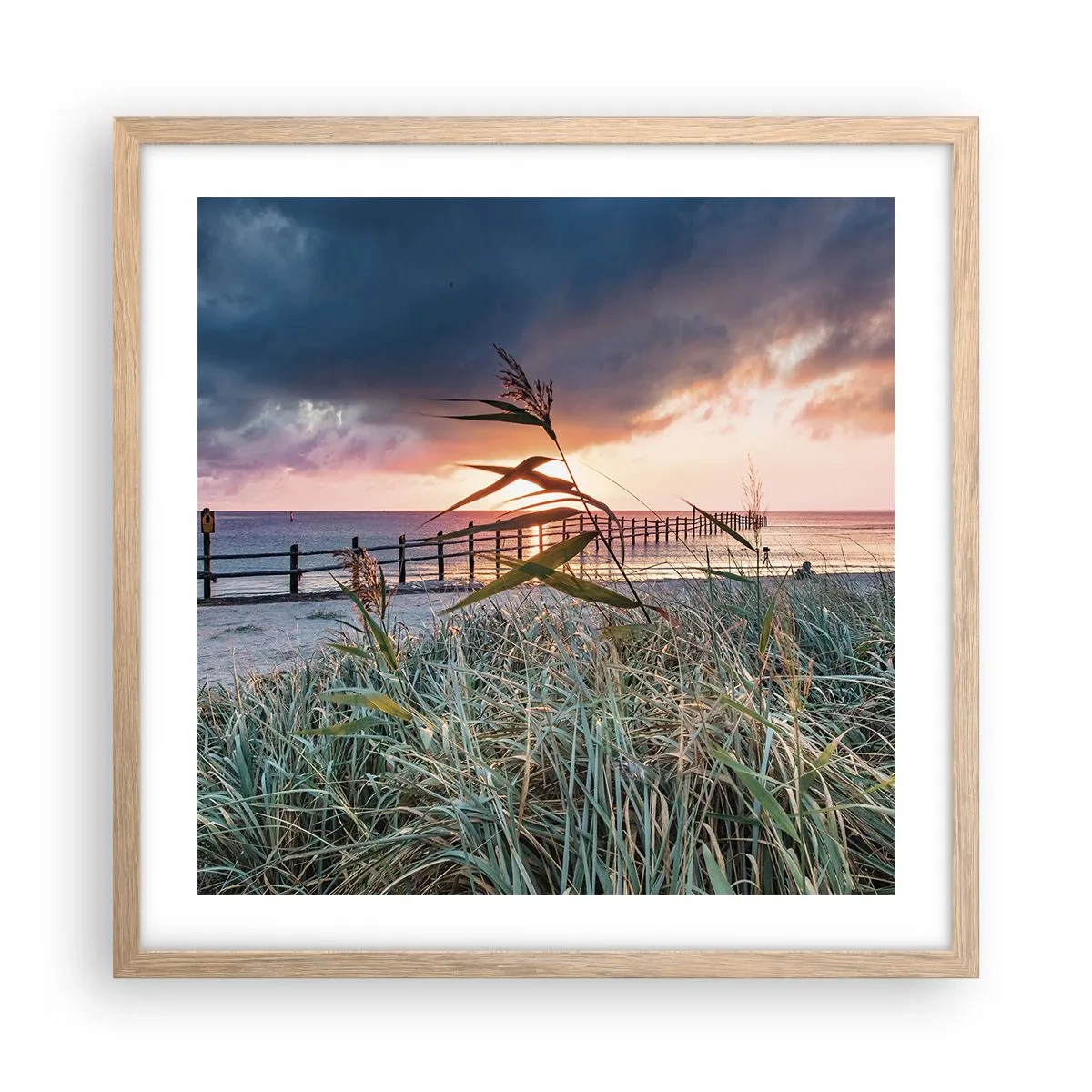 Poster in light oak frame - Not Gone with the Wind - 50x50 cm