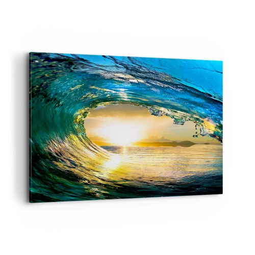 Canvas picture - In an Emerald and Gold Crystal - 100x70 cm