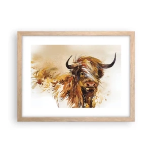 Poster in light oak frame - Pride of a Hunter - 40x30 cm