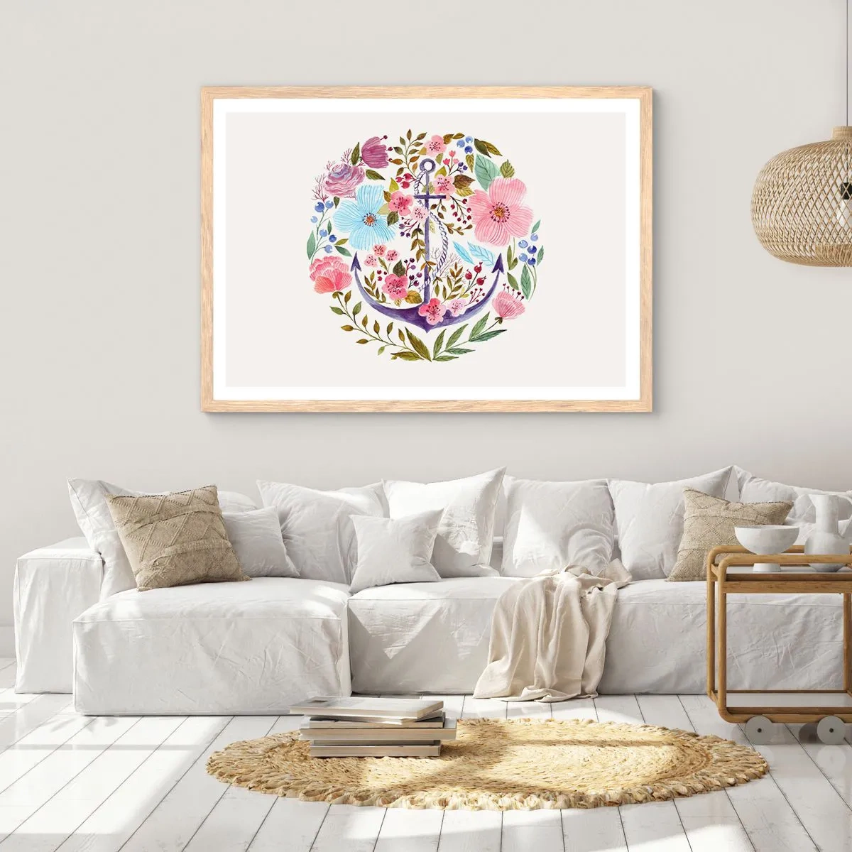 Poster in light oak frame - Good Dream of a Sailor - 91x61 cm