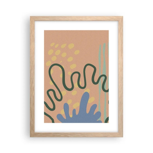 Poster in light oak frame - Abstract: Variety of Nature - 30x40 cm