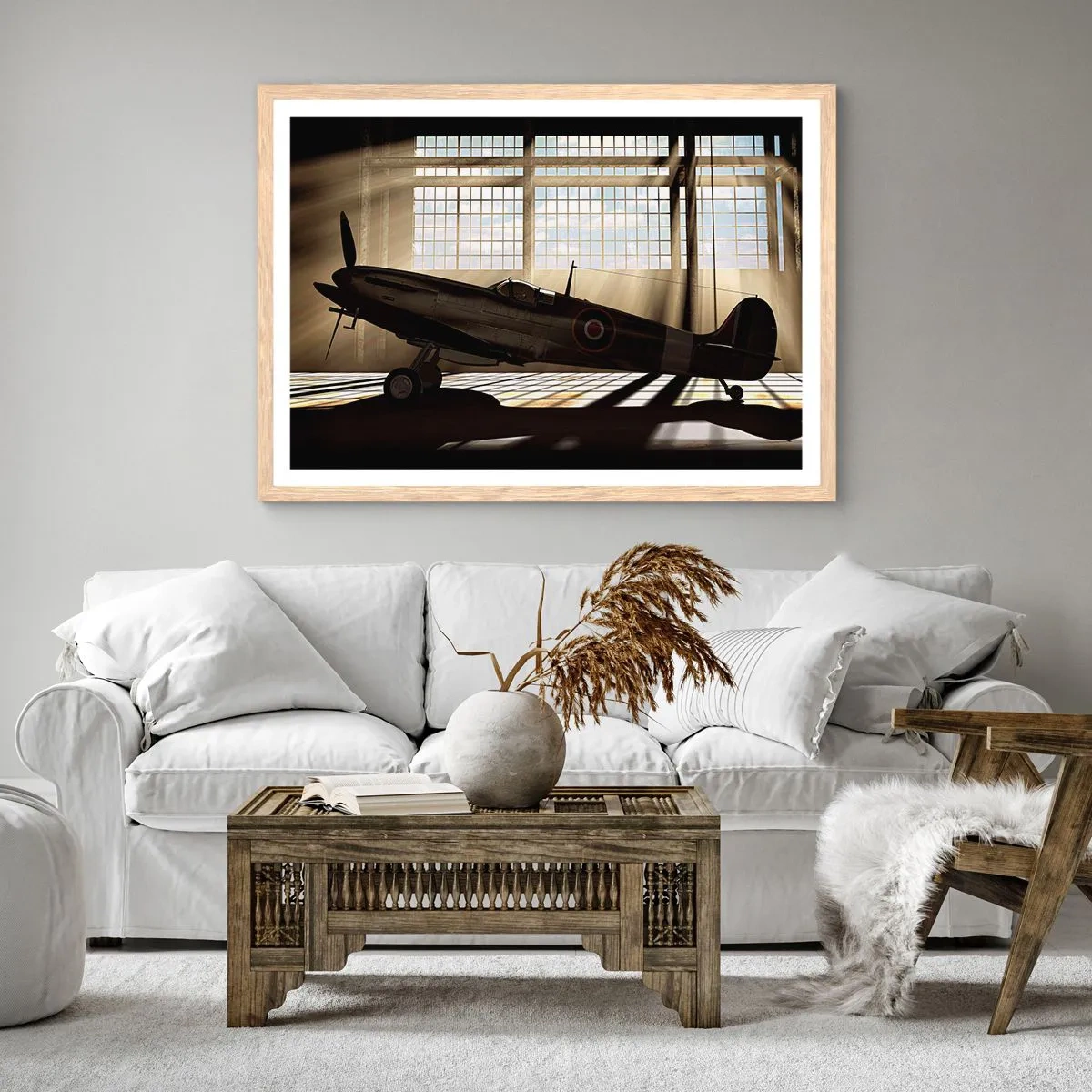 Poster in light oak frame - Warrior's Rest - 100x70 cm