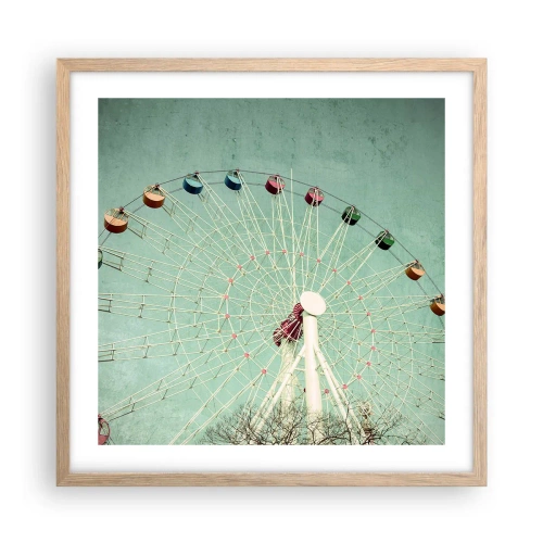 Poster in light oak frame - Come Have Fun - 50x50 cm