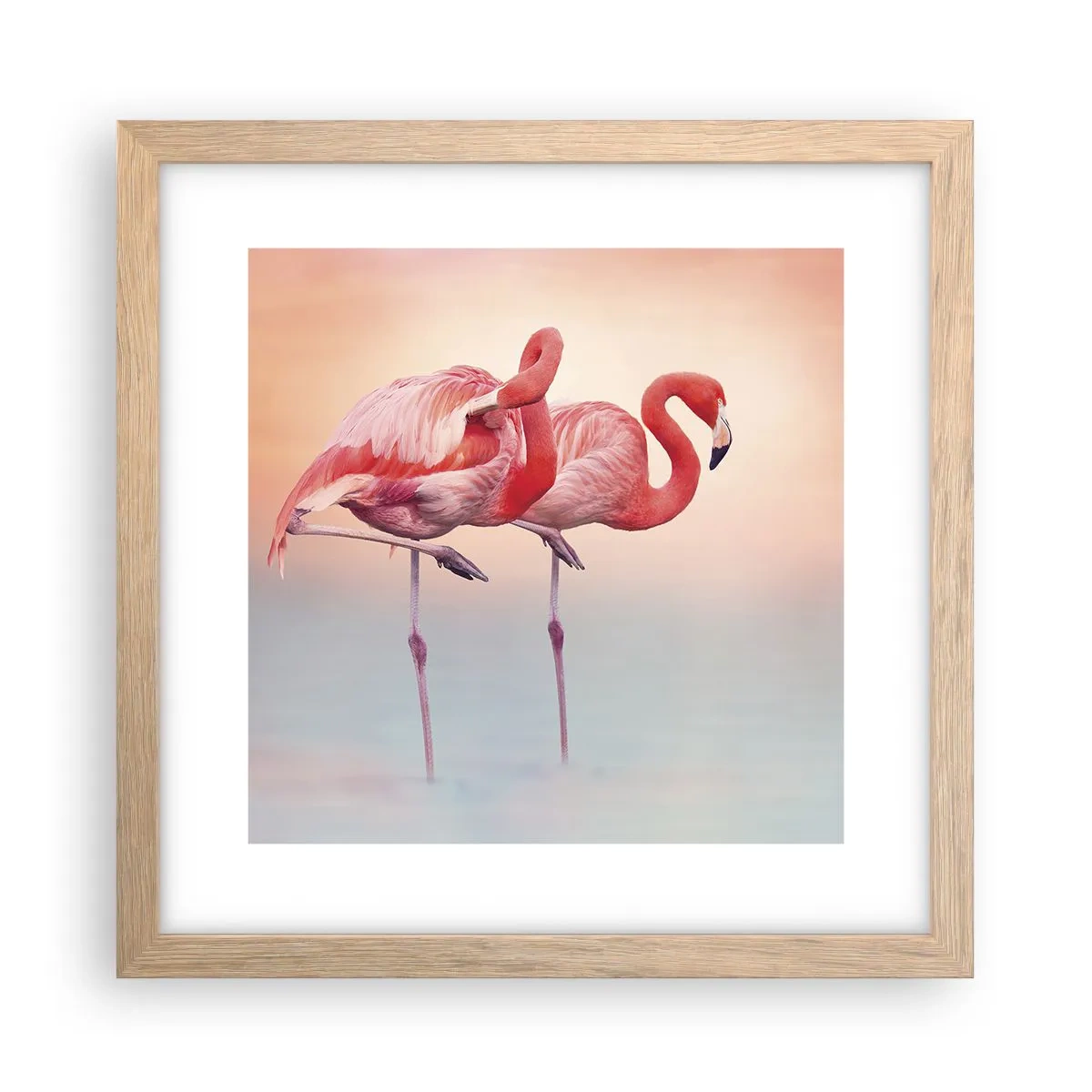 Poster in light oak frame - In the Colour Of Sunset - 30x30 cm