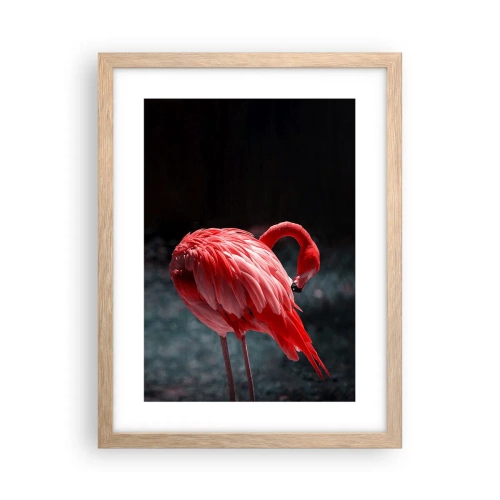 Poster in light oak frame - Crimson Poem of Nature - 30x40 cm