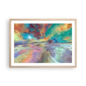 Poster in light oak frame - Two Skies - 70x50 cm