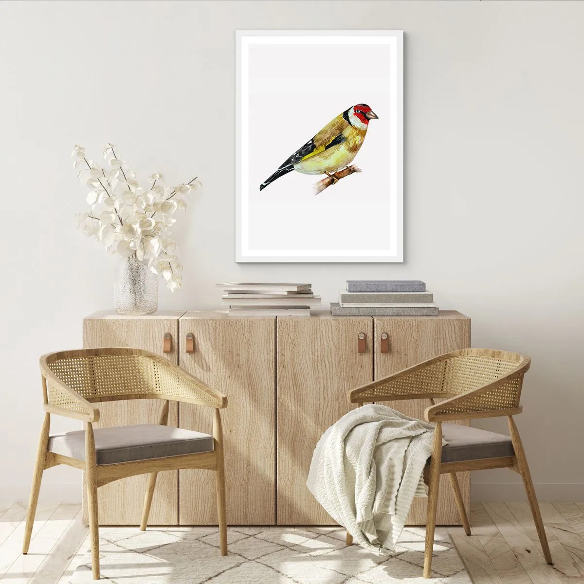 Poster in white frmae - Bird Portrait - 70x100 cm