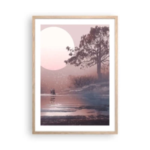 Poster in light oak frame - Night Quirks - 50x70 cm